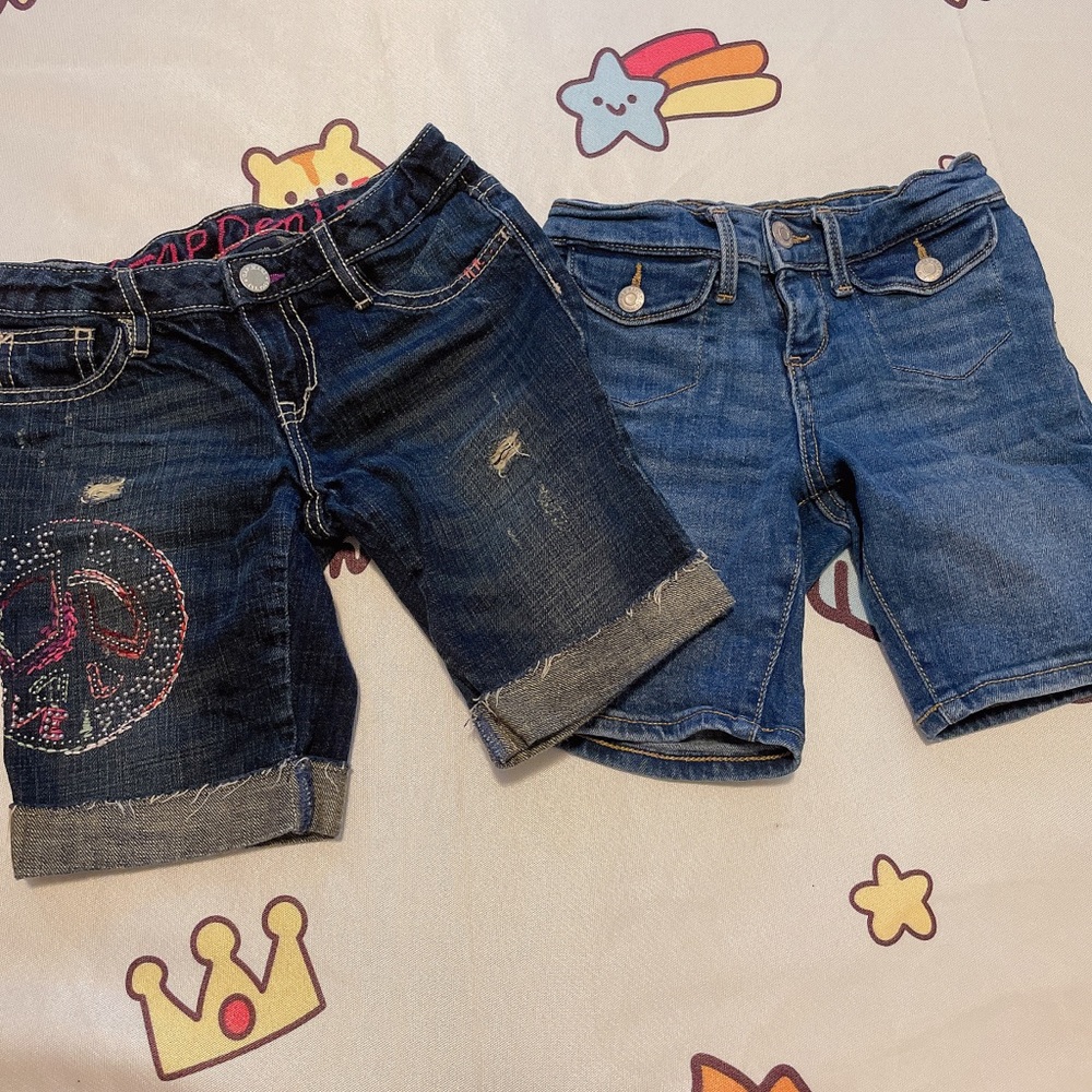 Gap & Old Navy Girls Denim Midi Stretch Shorts Sz7